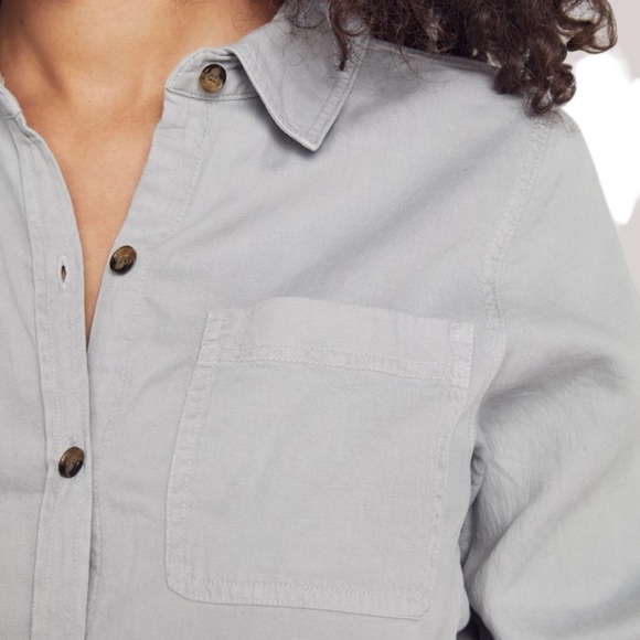 Faherty Linen Blend Arlie Utility Jumpsuit in Stone Size XS - Picture 3 of 13